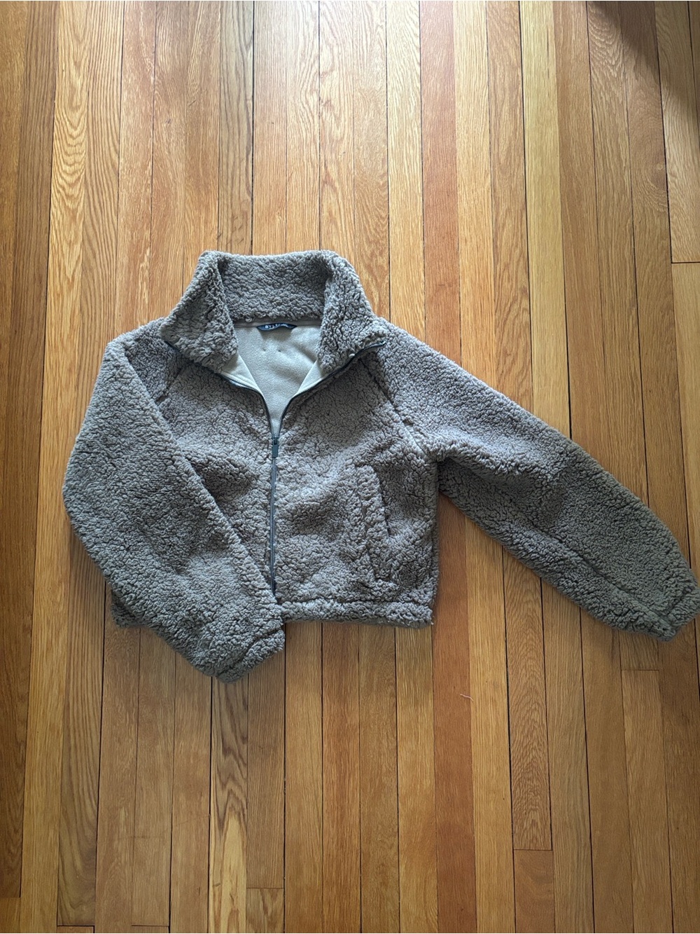 NWOT BYLT Basics Plush Sherpa Zip Jacket - Brown
